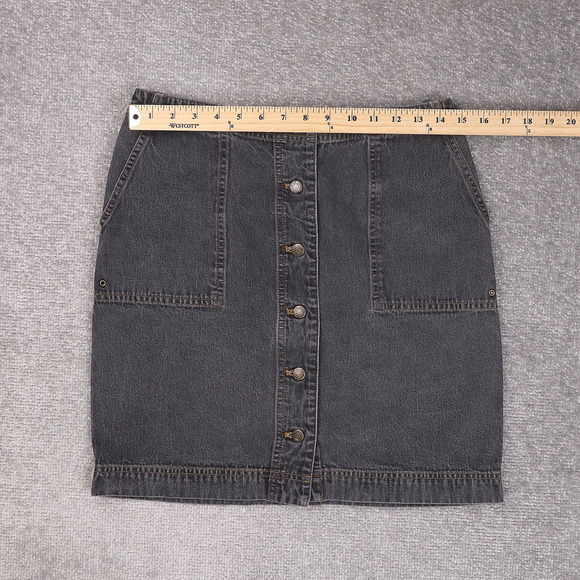 VTG 90s 00s Women Lauren Ralph Lauren Size 6 Dark Wash Denim Black Jean Skirt - Picture 3 of 10